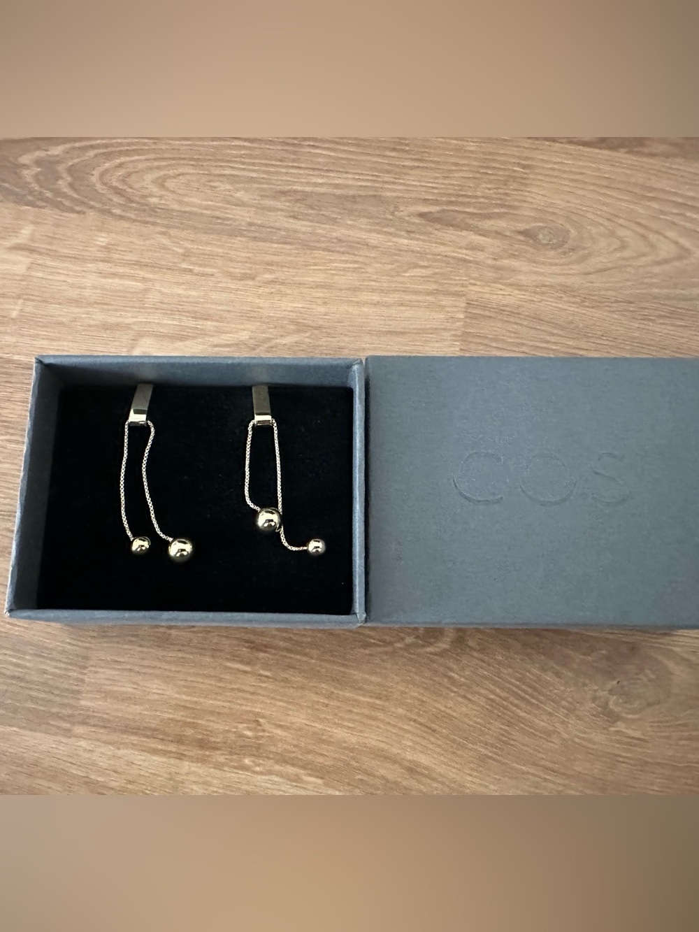 COS Sterling Silver Ball Drop Earrings